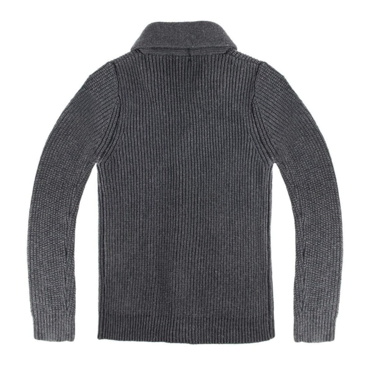 Loose Lapel Knitted Sweater Solid Casual Men′s Knitwear